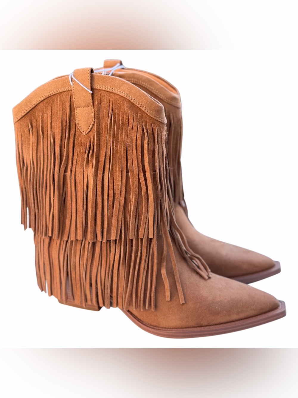 Women's Austin Fringe Western Ankle Boots by Universal Thread Size 10